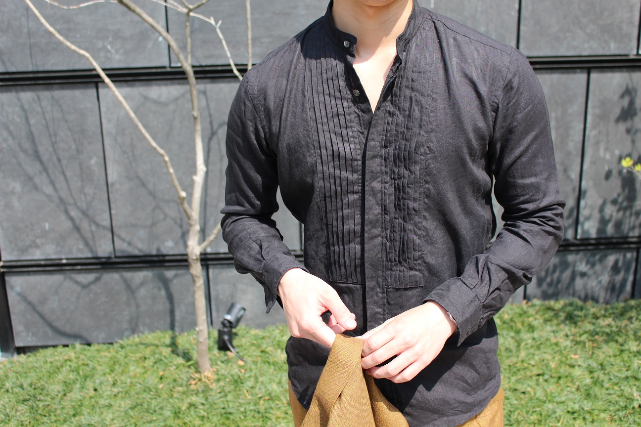 リネン　オーダーシャツ